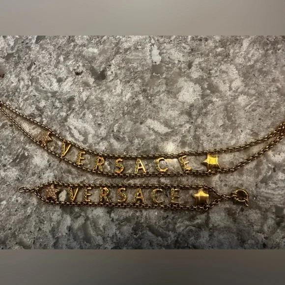 Vintage 90’s VERSACE necklace and bracelet set Gianni Versace
